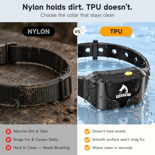patpet 2 dogs training collar with remote showing dimensions
