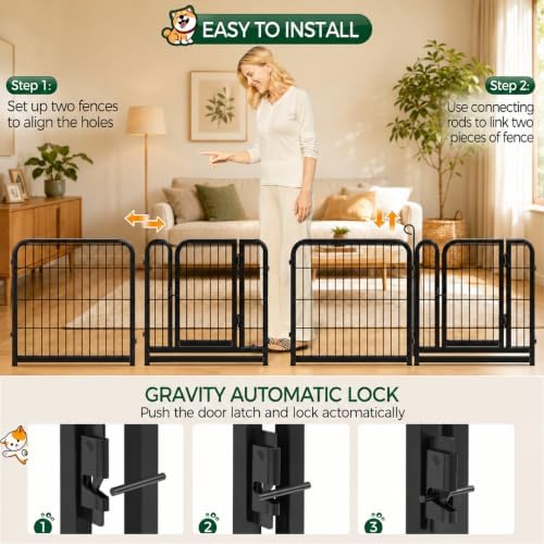 yaheetech dog playpen 24in 16 panels pet fence, package contents