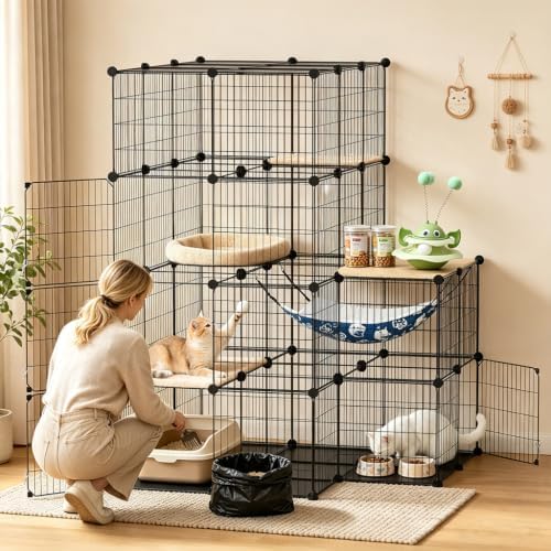comhoma cat cage diy cat enclosures catio for, side view