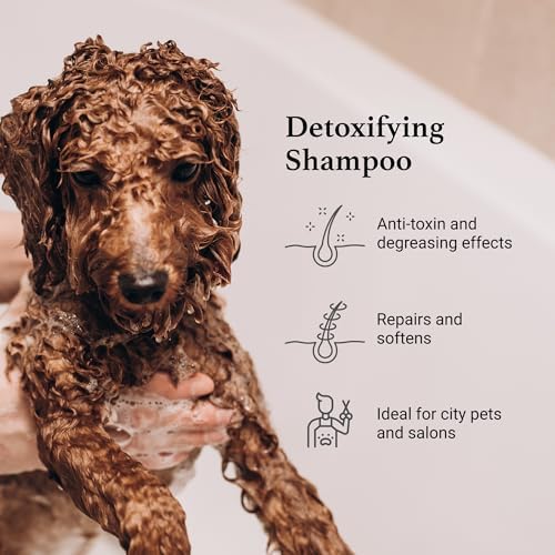 igroom charcoal keratin dog shampoo, luxury pet beauty, close-up detail