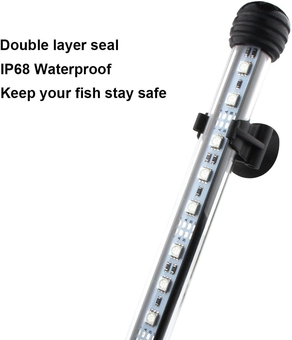 led aquarium light, 2 pack 15 inches fish, close-up detail