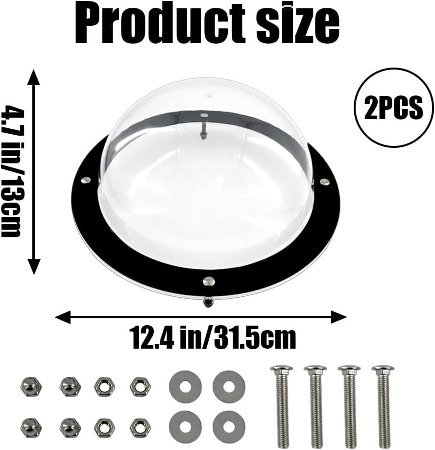dog fence window, 12.4 inch clear pet dome shown in use
