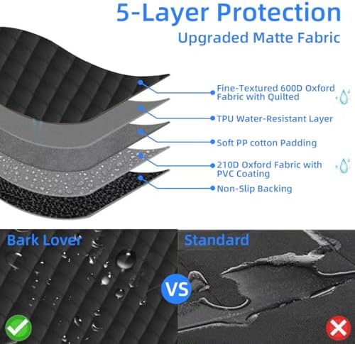bark lover deluxe dog seat cover for front, front angle view