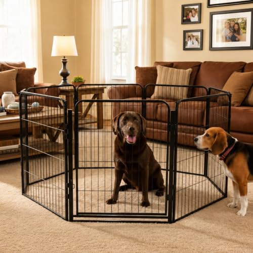 dog playpen - 40 inch, 8 panel portable, close-up detail