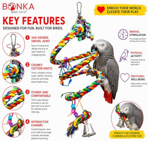 bonka bird toys 1961 large rope coil charm shown in use