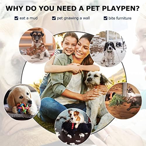 bestpet | dog playpen | 32", 8 panels shown in use