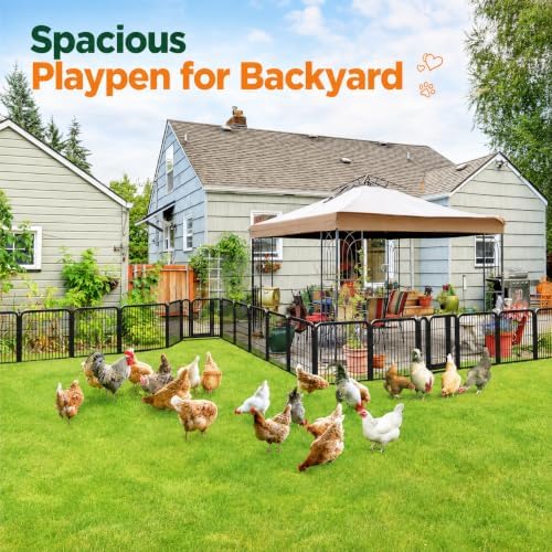 yaheetech dog playpen 24in 12 panels pet fence, close-up detail