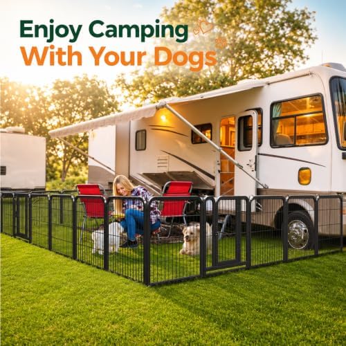 yaheetech dog playpen 24in 16 panels pet fence shown in use