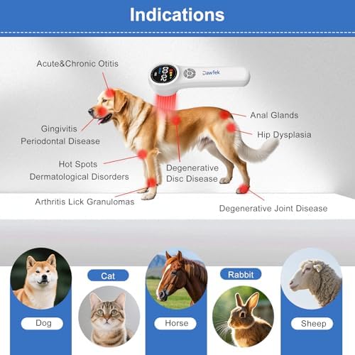 cold laser therapy device for dogs, infrared light, side view