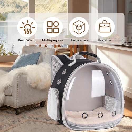 guinea pig carrier backpack and playpen with lid, close-up detail