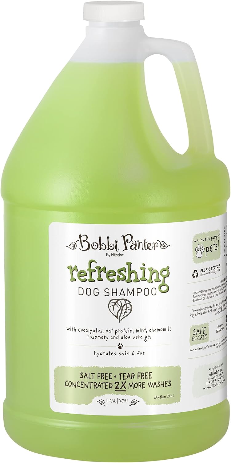 bobbi panter refreshing dog shampoo eucalyptus, mint, chamomile, main product view