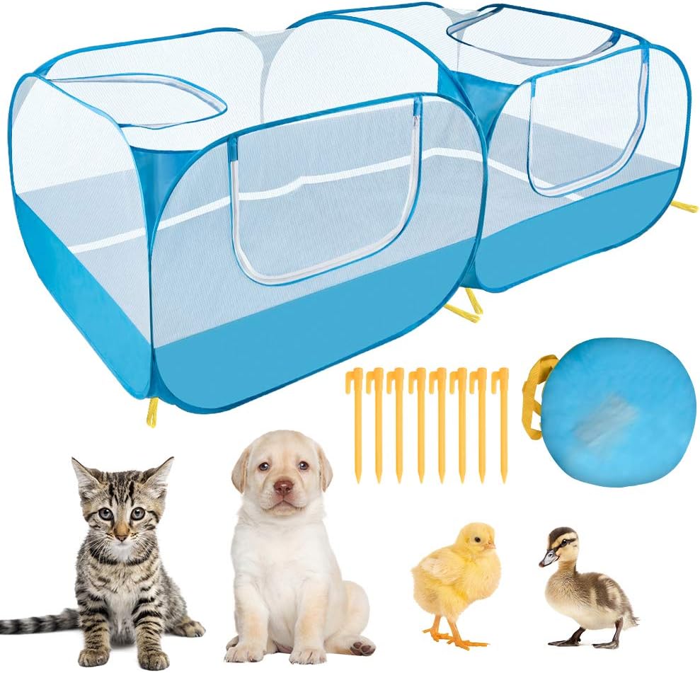 autowt small animals playpen, 2 in 1 portable, main product view