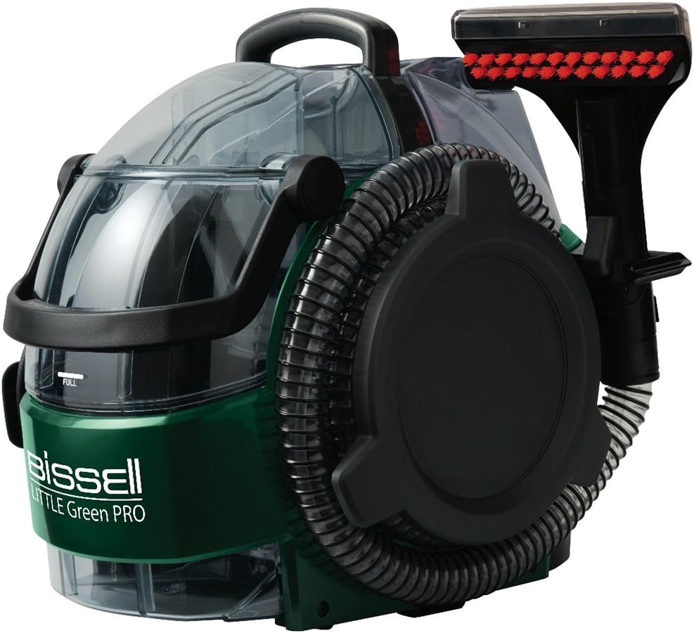 bissell little green pro commercial spot cleaner (bgss1481) shown in use