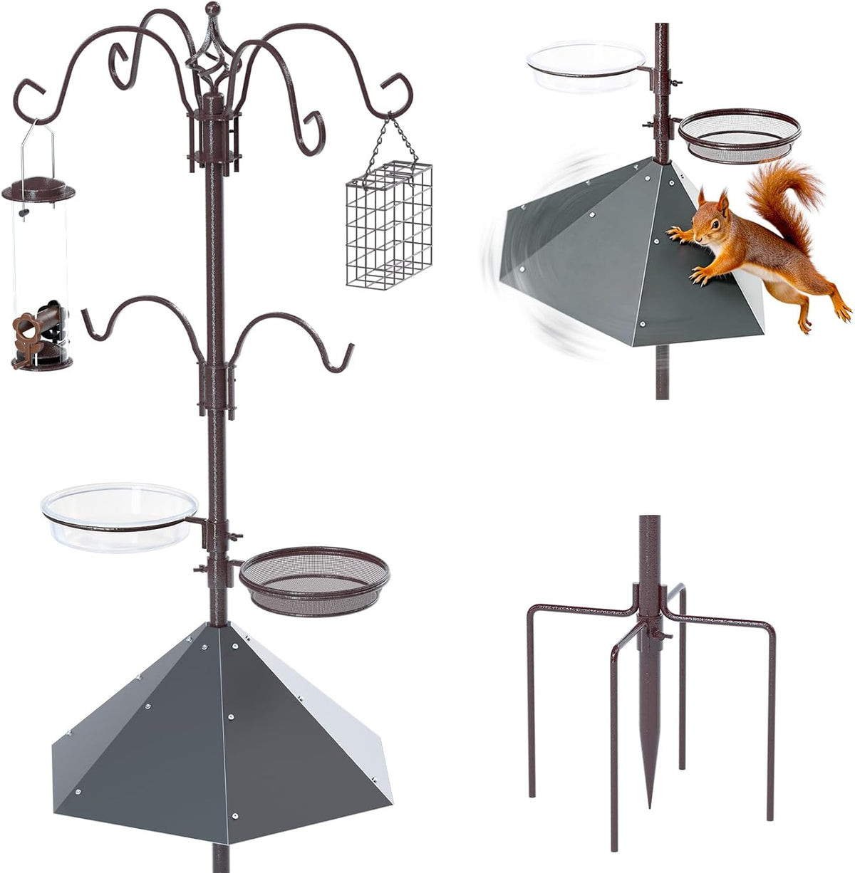 83" squirrel proof bird feeder pole kit with, main product view