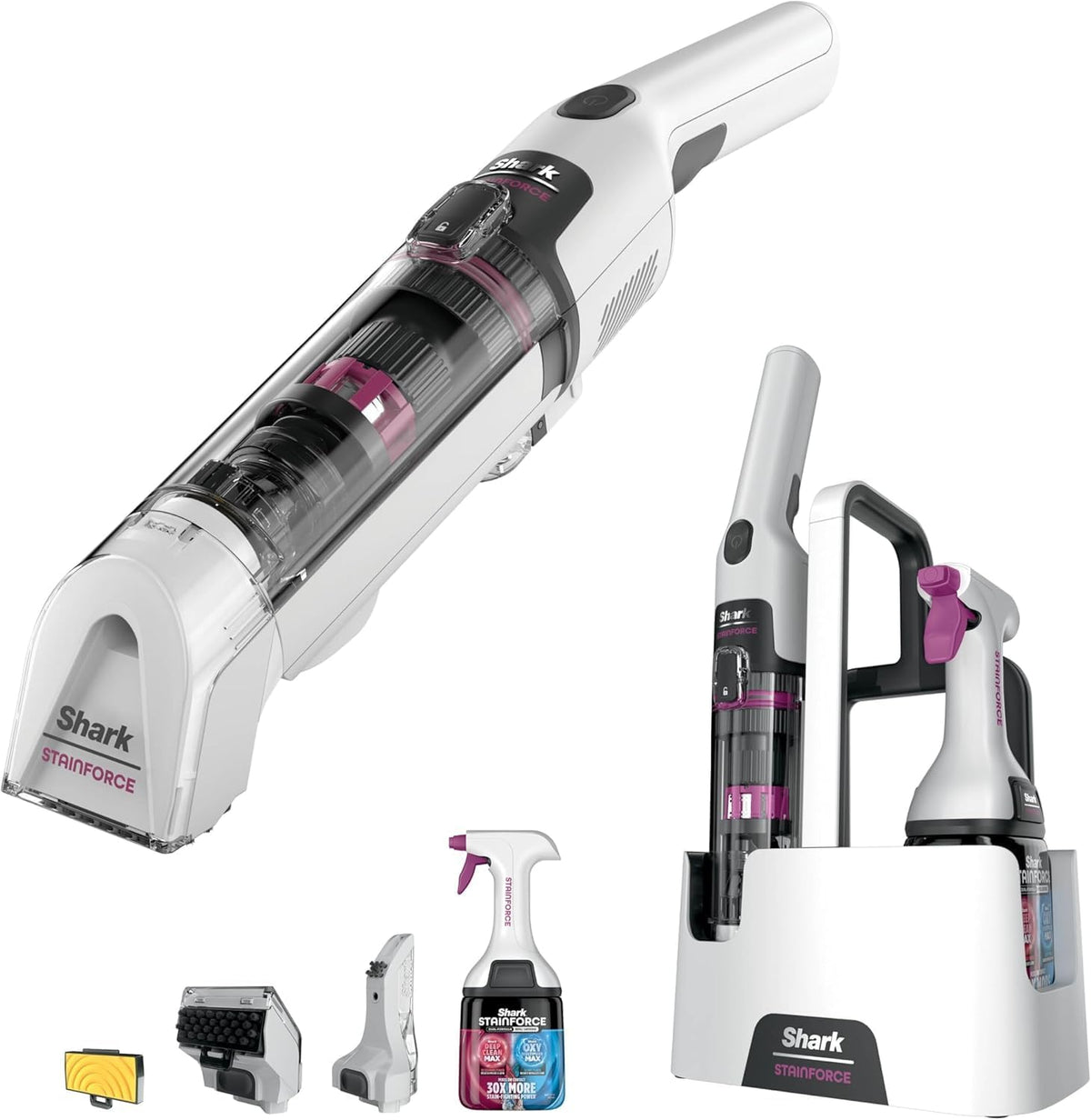 shark stainforce hx100ukt cordless stain cleaner, lightweight and, main product view