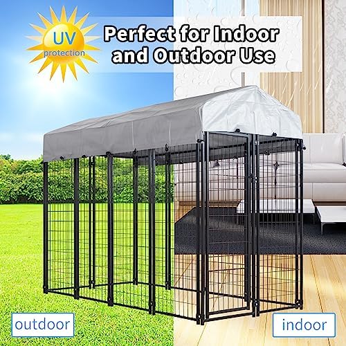 hittite 8x4x6 ft large outdoor dog kennel, expandable, close-up detail