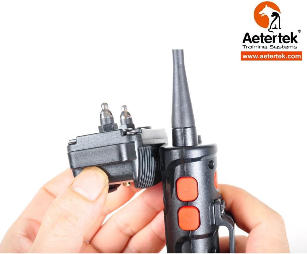 1100 yard remote dog training shock collar with, close-up detail