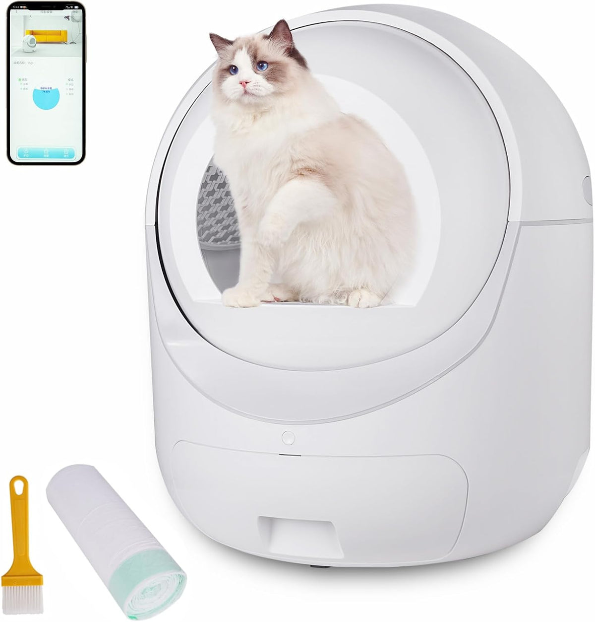 self-cleaning cat litter box for multiple cats,robot litter, main product view