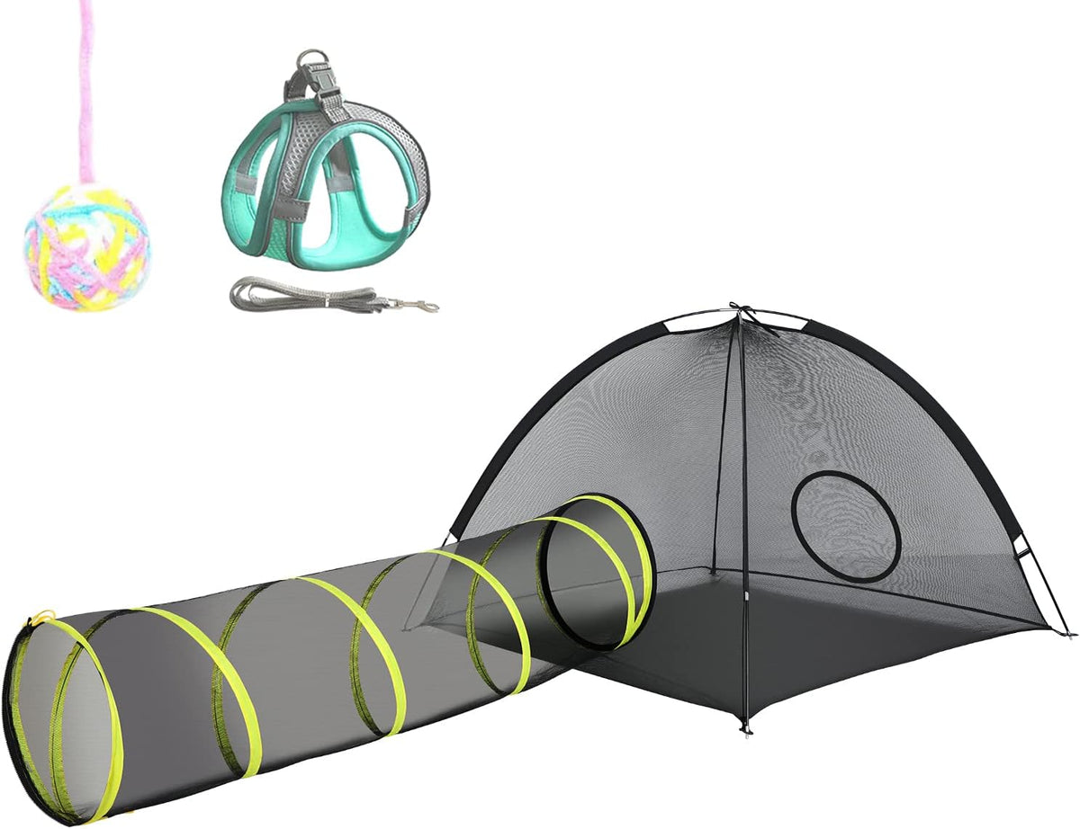 outdoor cat enclosures indoor, portable mesh tent, tunnel, main product view