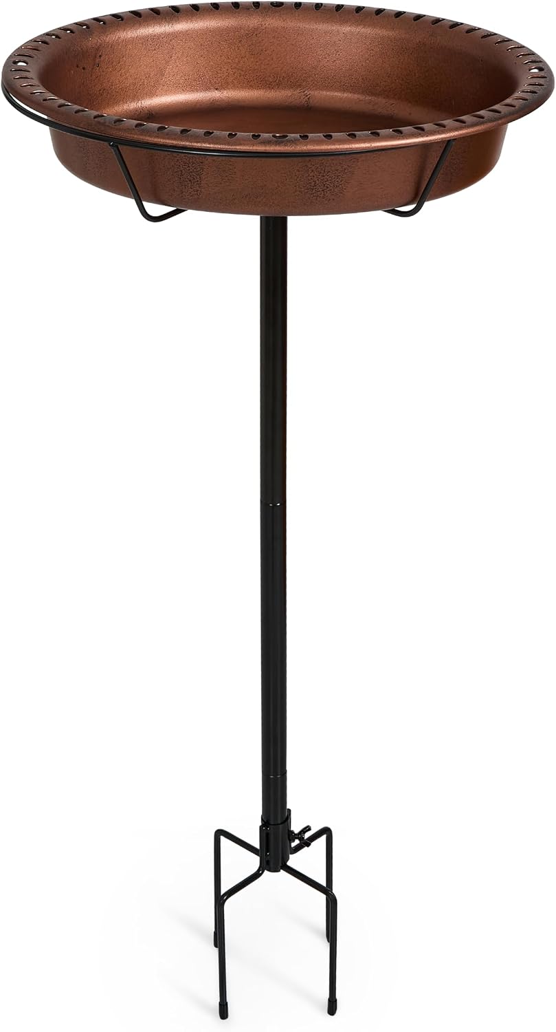 backyard expressions bird baths for outdoors, 34" metal, main product view