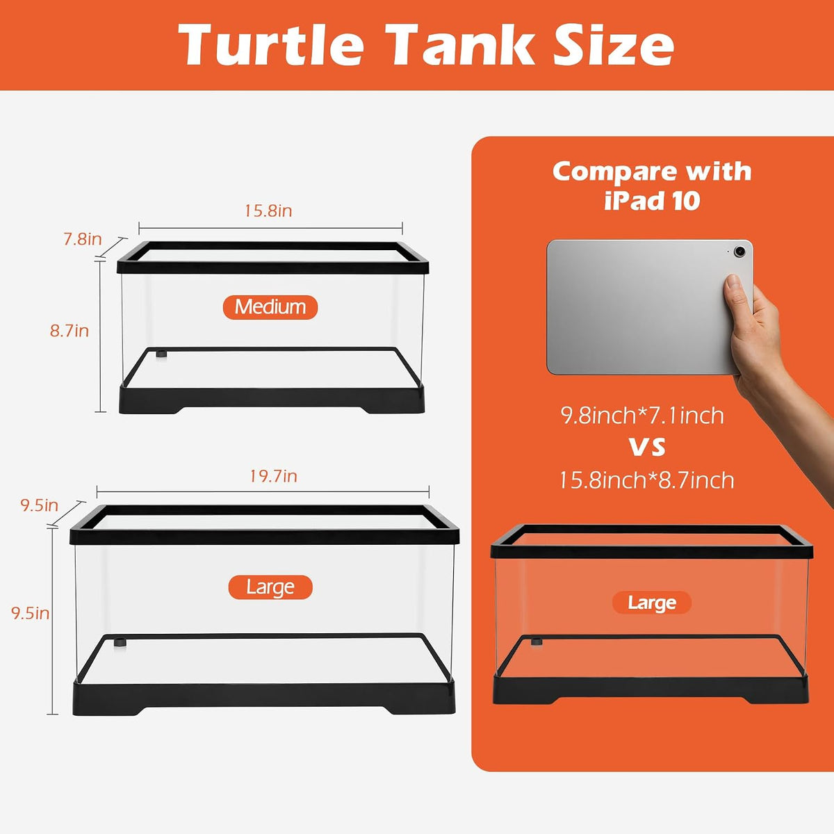 azv all-in-one baby turtle tank starter kit, 4.6 shown in use