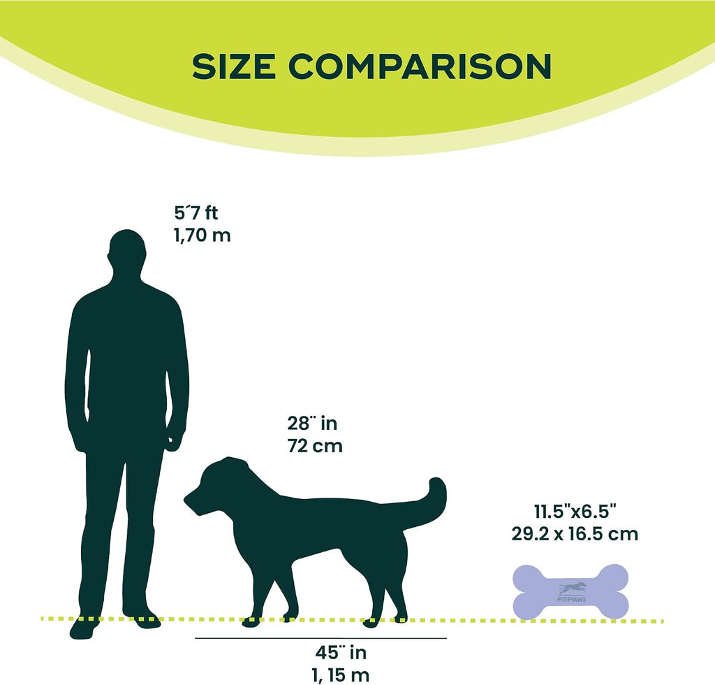 fitpaws® mini k9fitbone® dog balance platform, core stability shown in use