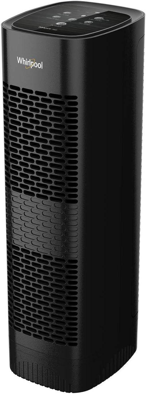 whirlpool, wpt80b whispure true hepa air purifier, activated shown in use