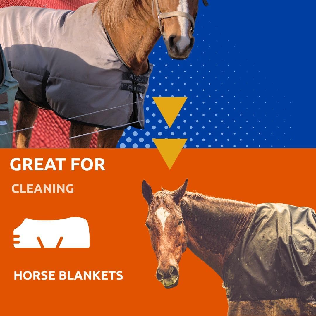 nikwax rug wash, 5l, detergent shown in use