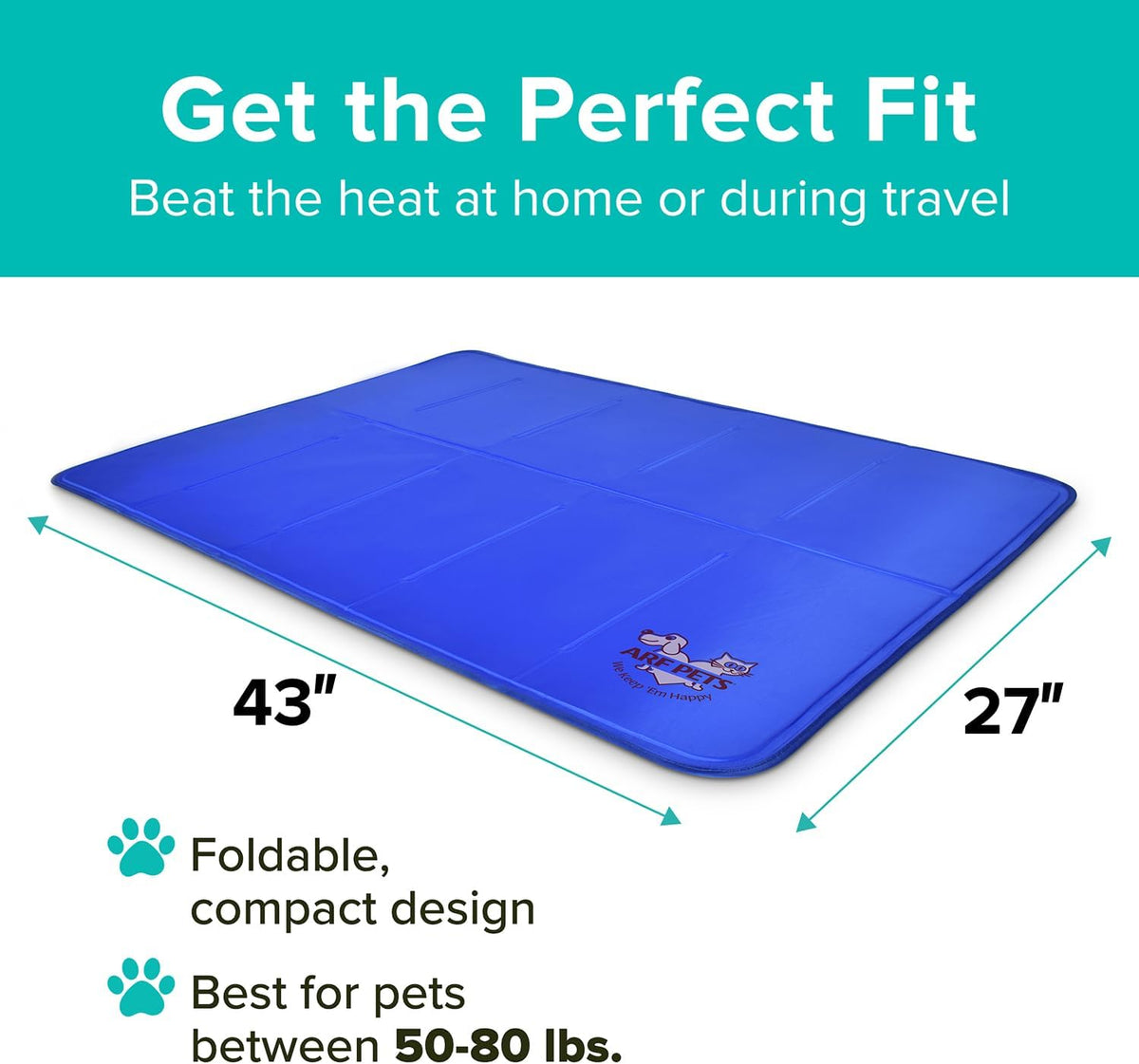 arf pets dog cooling mat - solid gel, package contents