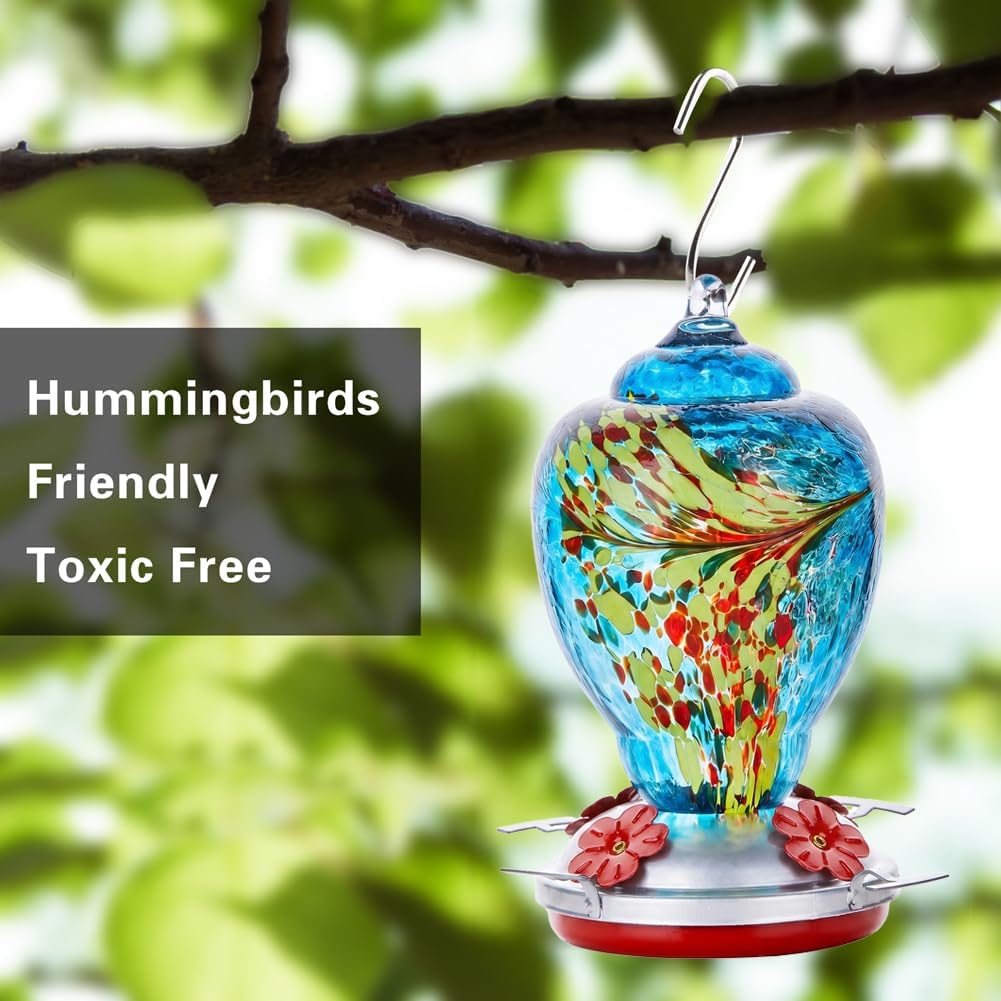 wosibo hummingbird feeder for outdoors patio large 32, close-up detail