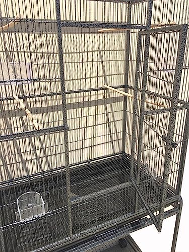 64" extra large tight 1/2-inch bar spacing wrought, side view