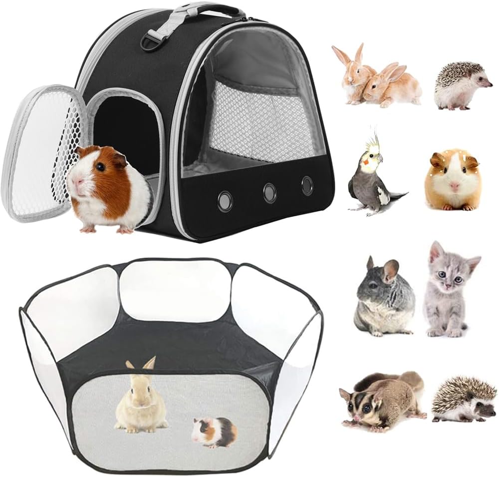 guinea pig carrier and playpen set - breathable, main product view