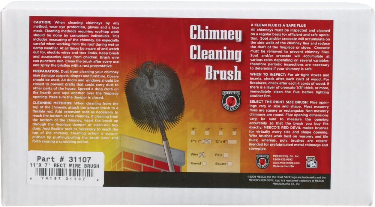 meeco mfg. co., inc. 31107 rectangular wire chimney shown in use