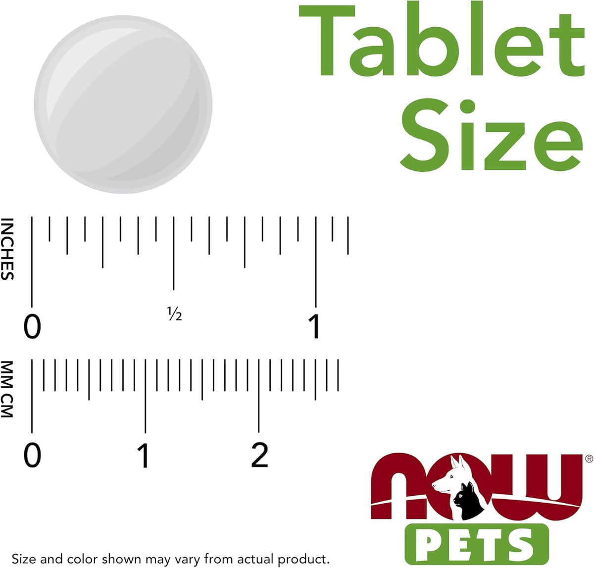 now pets, uc-ii® advanced joint mobility for dogs showing dimensions
