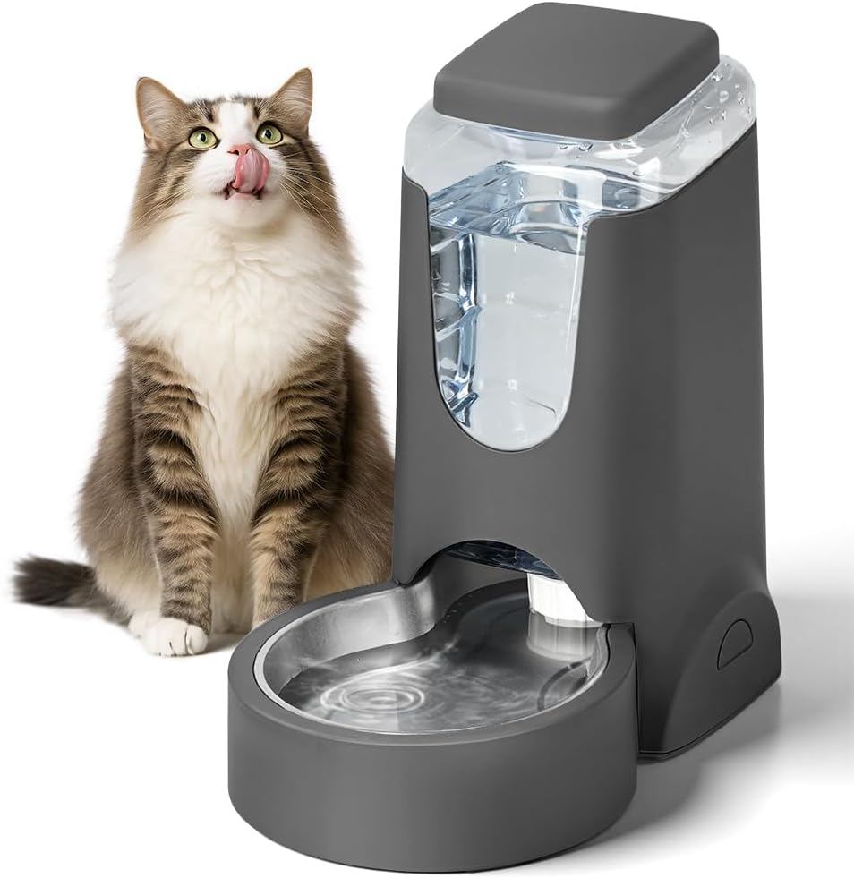 1 gallon automatic cat feeder gravity stainless steel, main product view