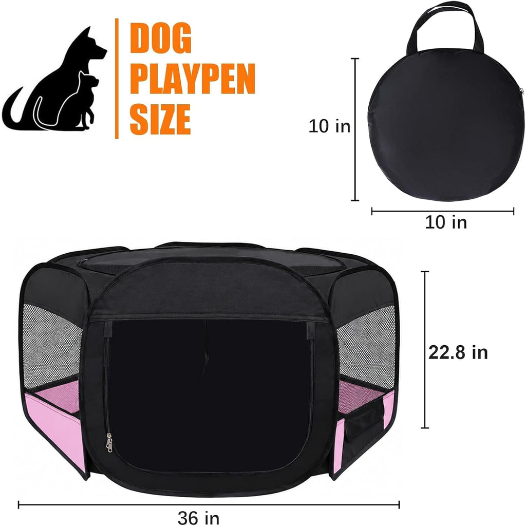 dog cat playpen, pet puppy playpen, puppy dog showing dimensions