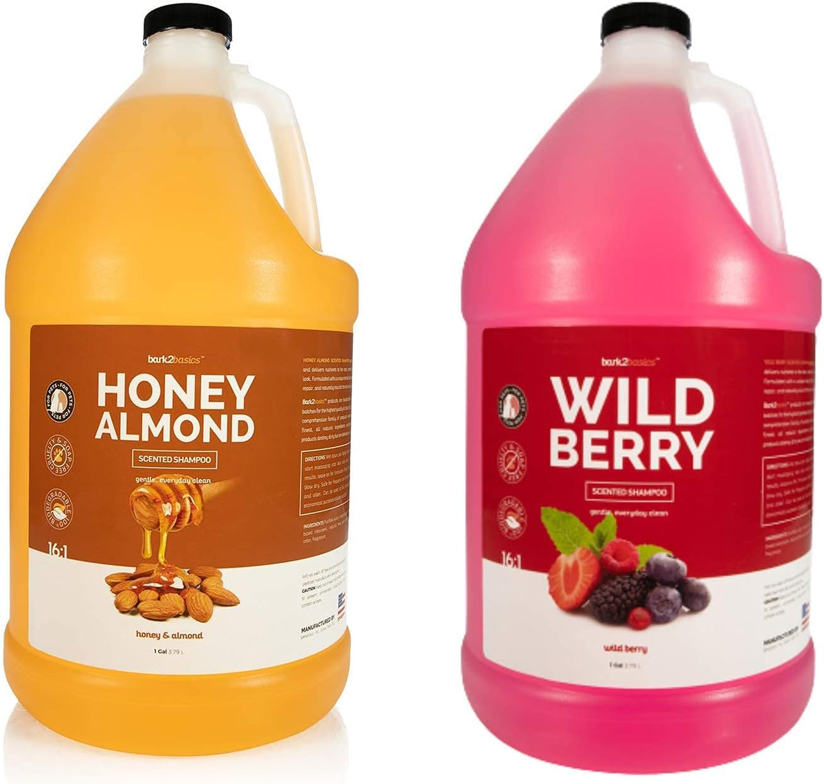 bark2basics wild berry dog shampoo and honey &, main product view