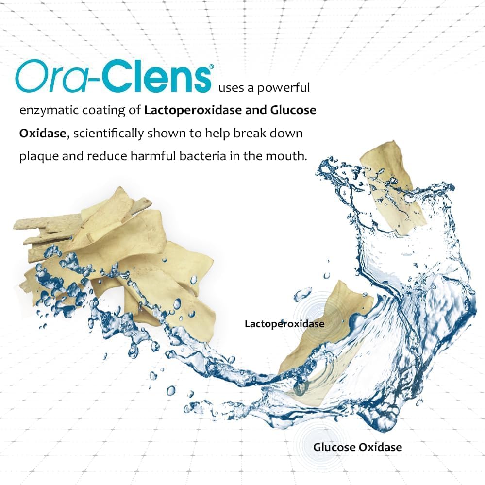 oral hygiene chews for large dogs – enzymatic shown in use