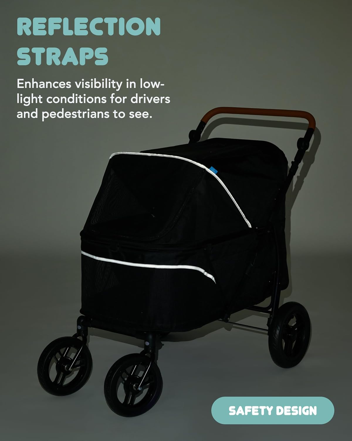 zoosky pet stroller for large dogs up to, front angle view