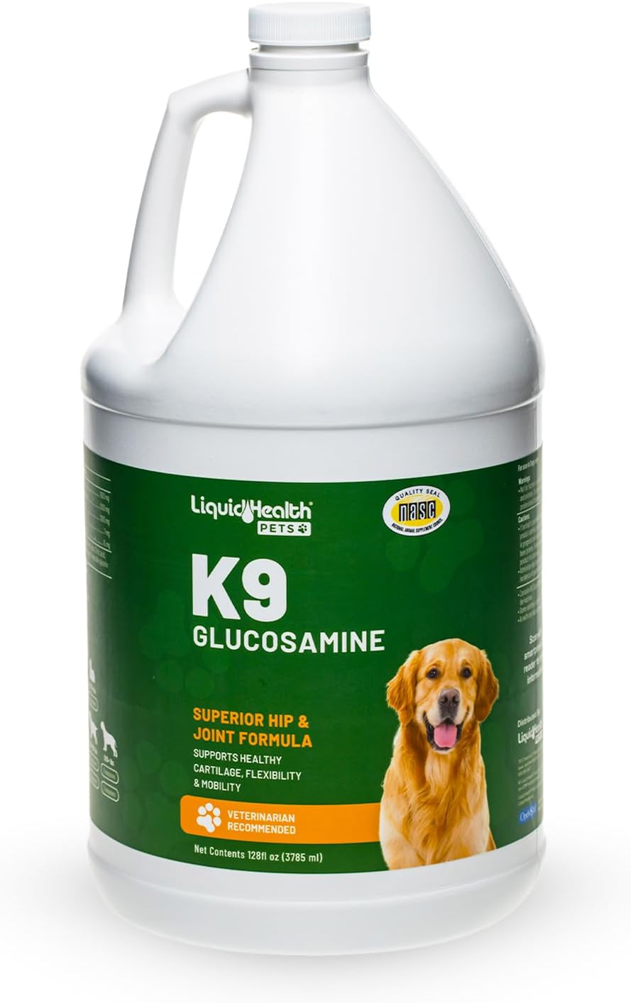 liquidhealth 128 oz k9 liquid glucosamine for dogs, main product view