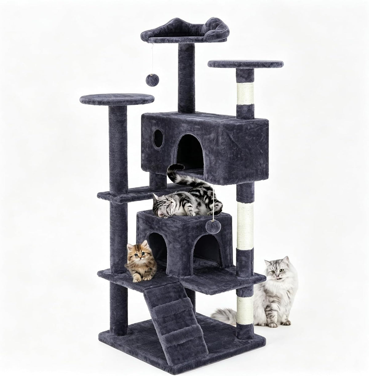 dumos 54 inch cat tree tower with scratching, main product view