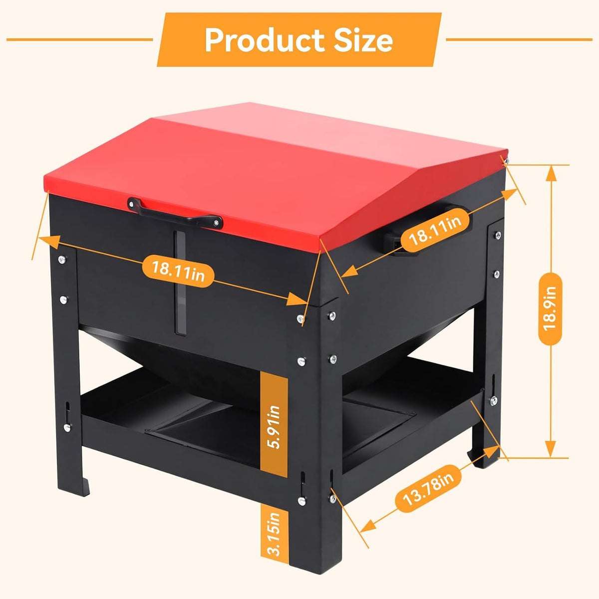 metal chicken feeder 80 lbs large capacity, automatic shown in use