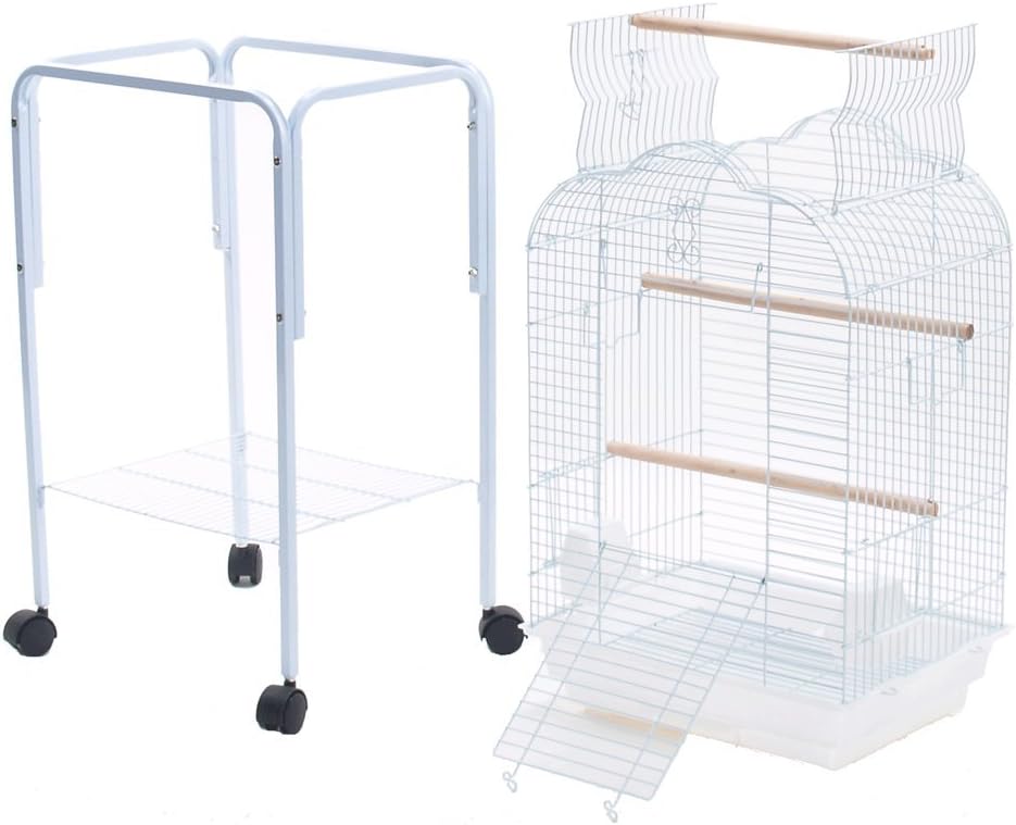 parakeet cockatiel playtop metal bird cage with stand, main product view