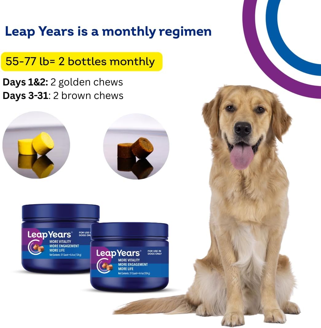 leap years nad+ precursor healthy aging, dog chews showing dimensions