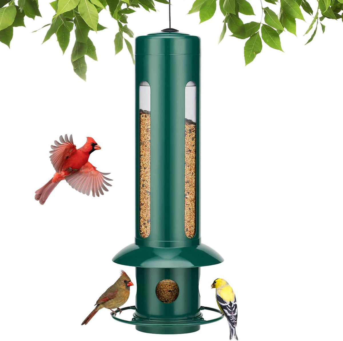 kingsyard squirrel proof hanging bird feeder for outdoors, main product view