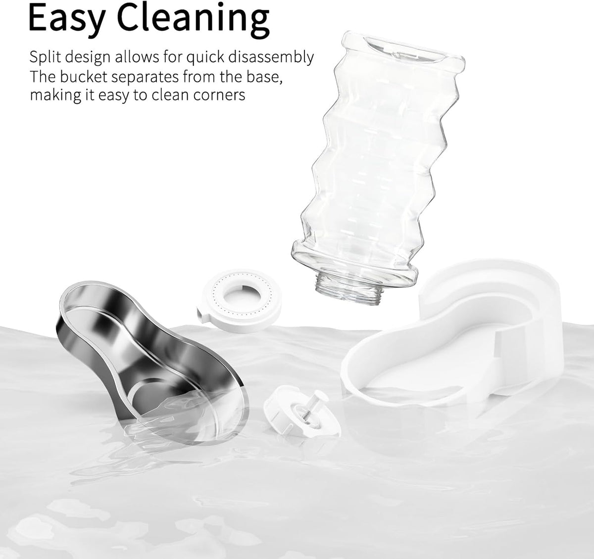 rizzari 8l gravity dog water dispenser: wide mouth, close-up detail