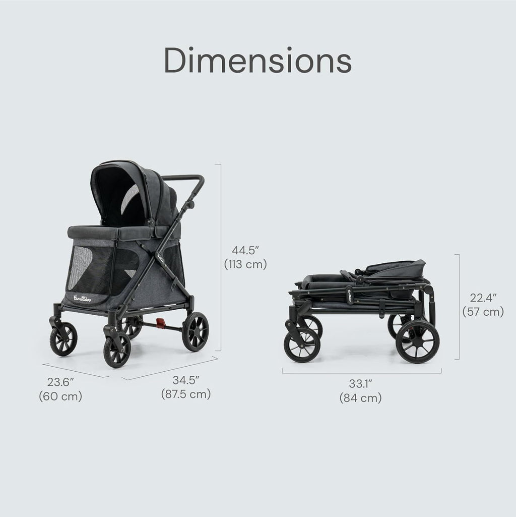 familidoo q1 2.0 multi-use kids wagon stroller – on a desk or shelf
