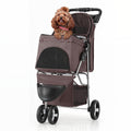 pet stroller for small/medium cats and dogs, coffee, main product view