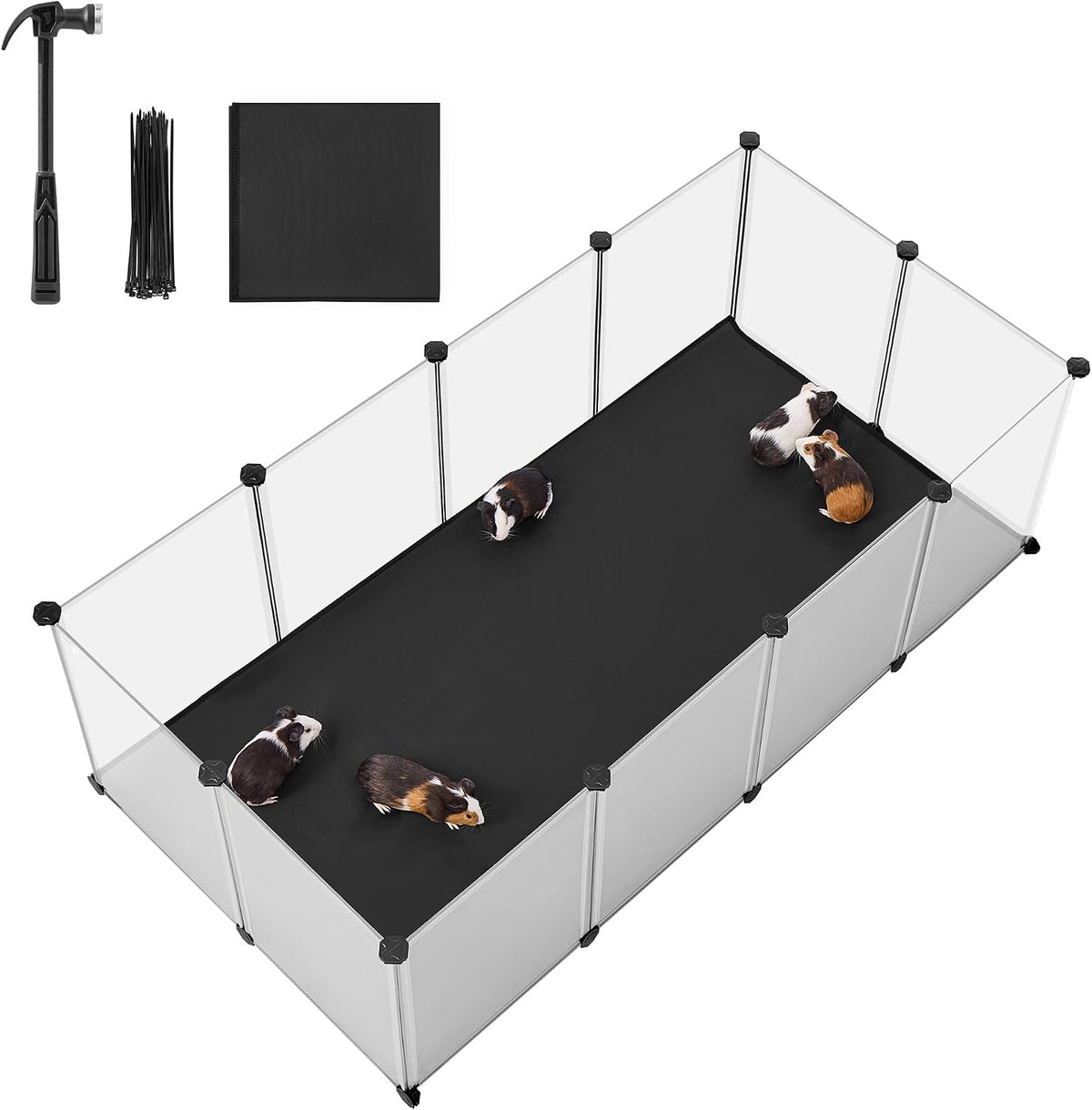 songmics guinea pig playpen, 20 panels small animal, main product view