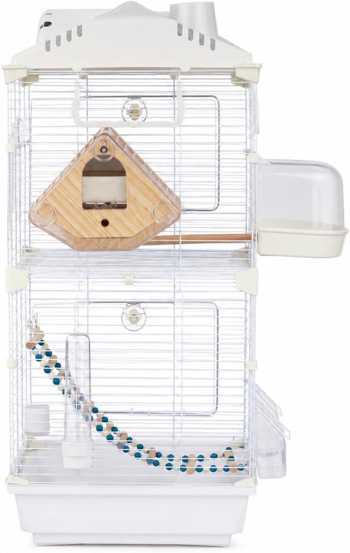 28 inch bird cage with stand for parakeets, side view